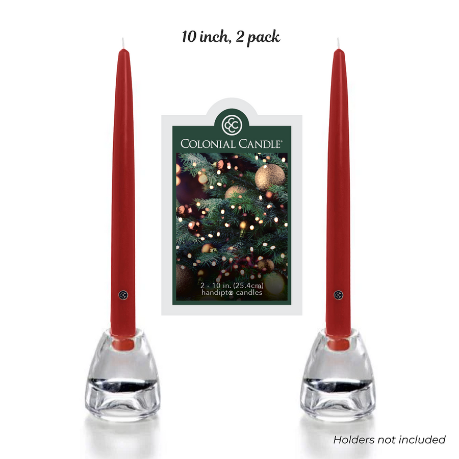 10" Red Handipt Taper, 2 Pack