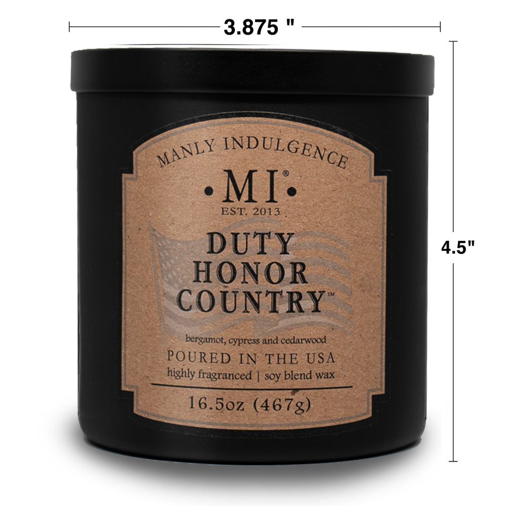 Duty Honor Country, Manly Indulgence, 16.5oz, Classic+ Collection