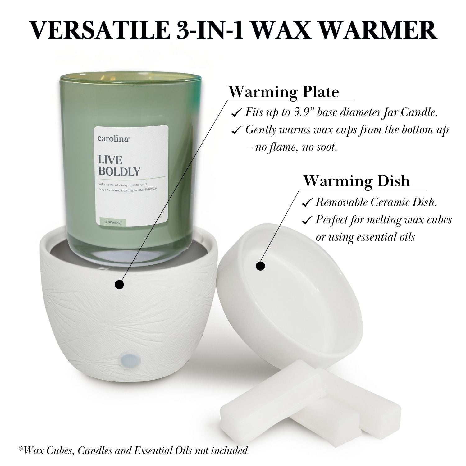 Wellness Multifunctional Botanical Textured White Warmer