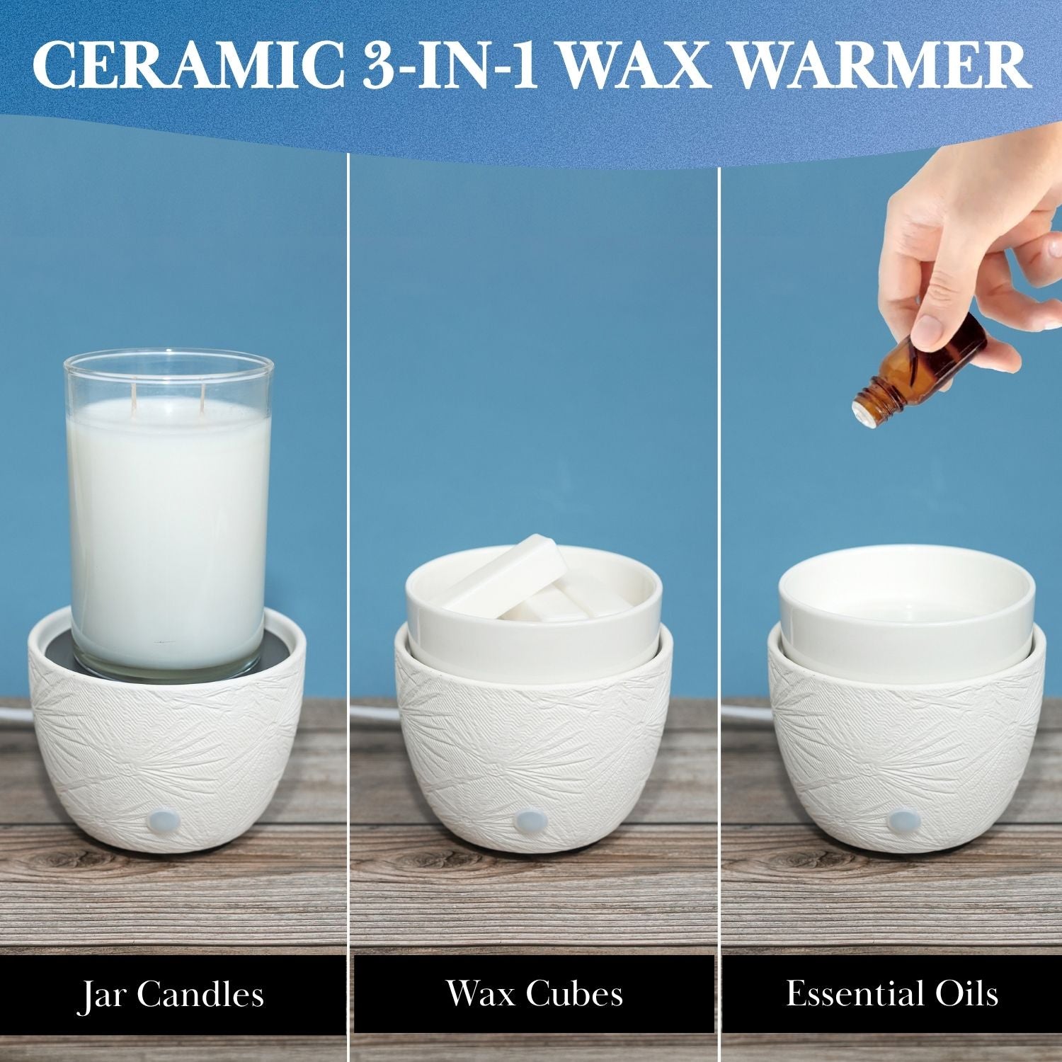 Wellness Multifunctional Botanical Textured White Warmer