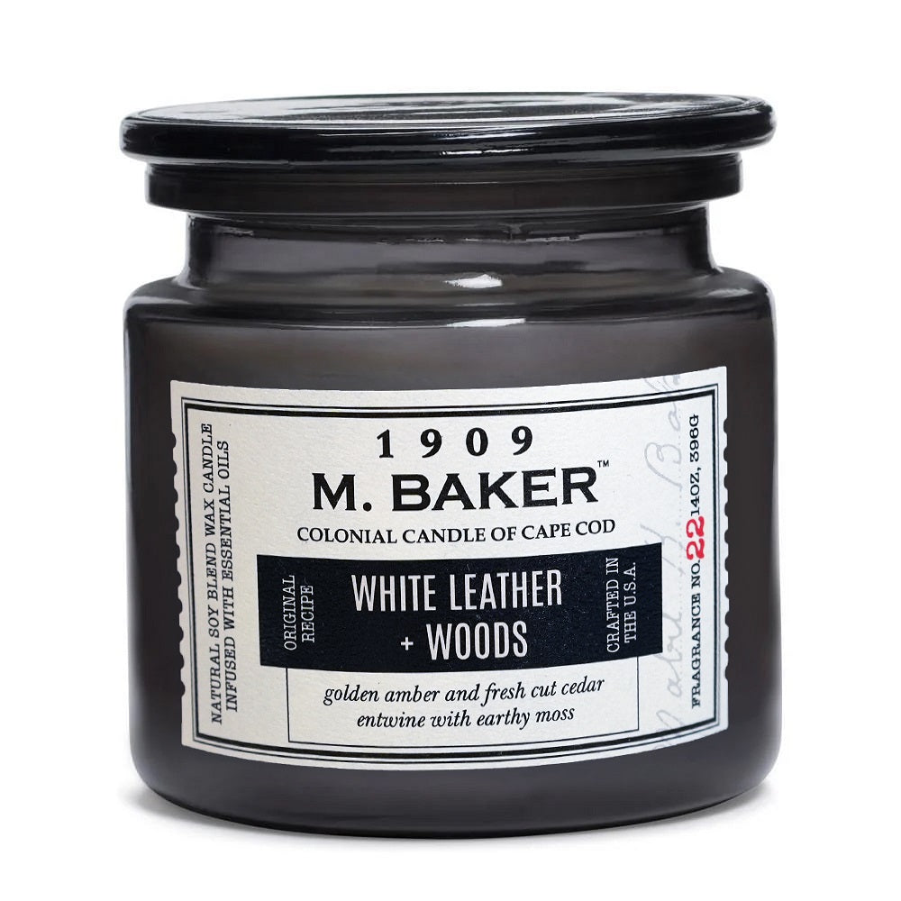 White Leather & Woods, 14 oz, M Baker Collection