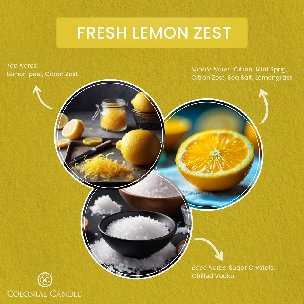 Fresh Lemon Zest, 2.75oz, Wax Melts