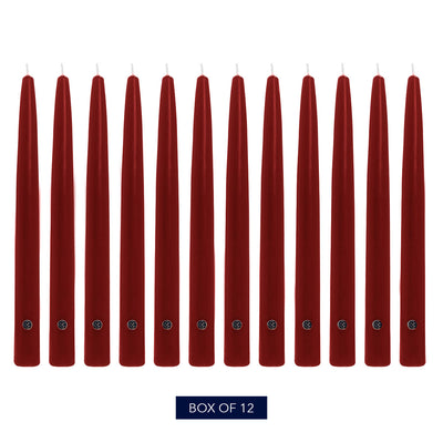 Traditional Cranberry 10" Handipt Taper