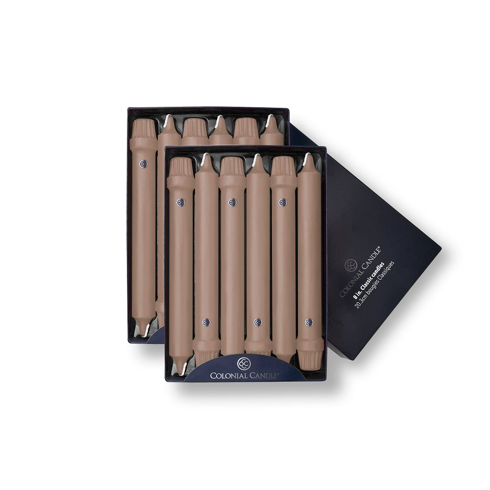 Mocha 8" Classic Dinner Candle