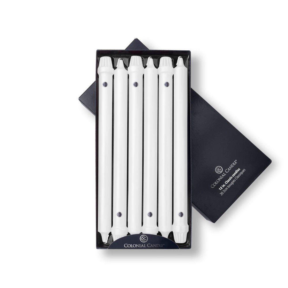 White 12" Classic Taper